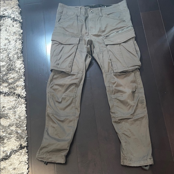 G Star Raw Pants Men’s 32 Khaki Cargo Military Slim Trainer 32x32 - Picture 1 of 12